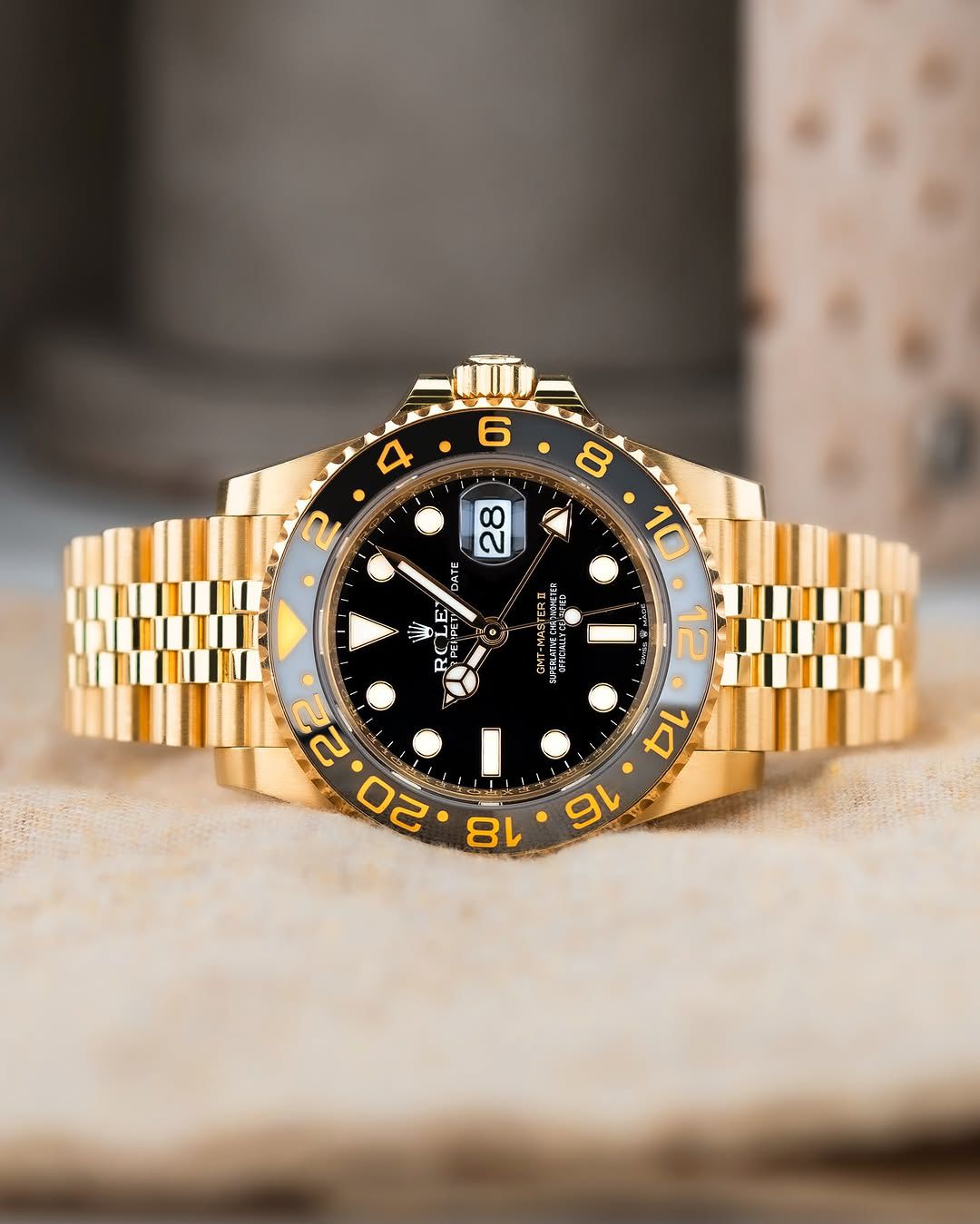 Rolex GMT Master II Gold Edition Mens Watch