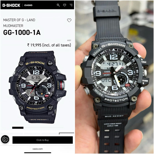 G-Shock Exclusive MudMaster Watch Full Black Edition