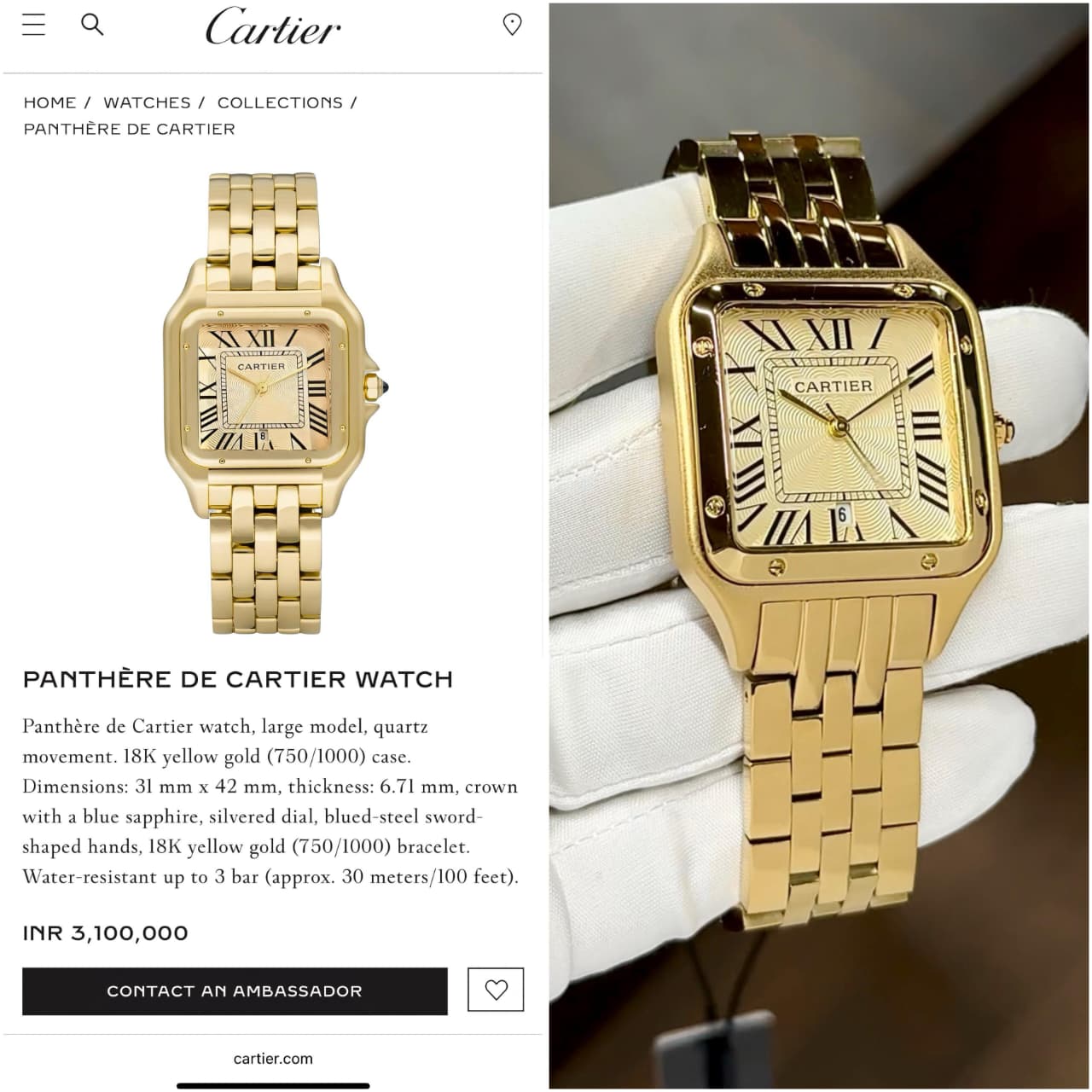 Panthère de CARTlER Golden Edition