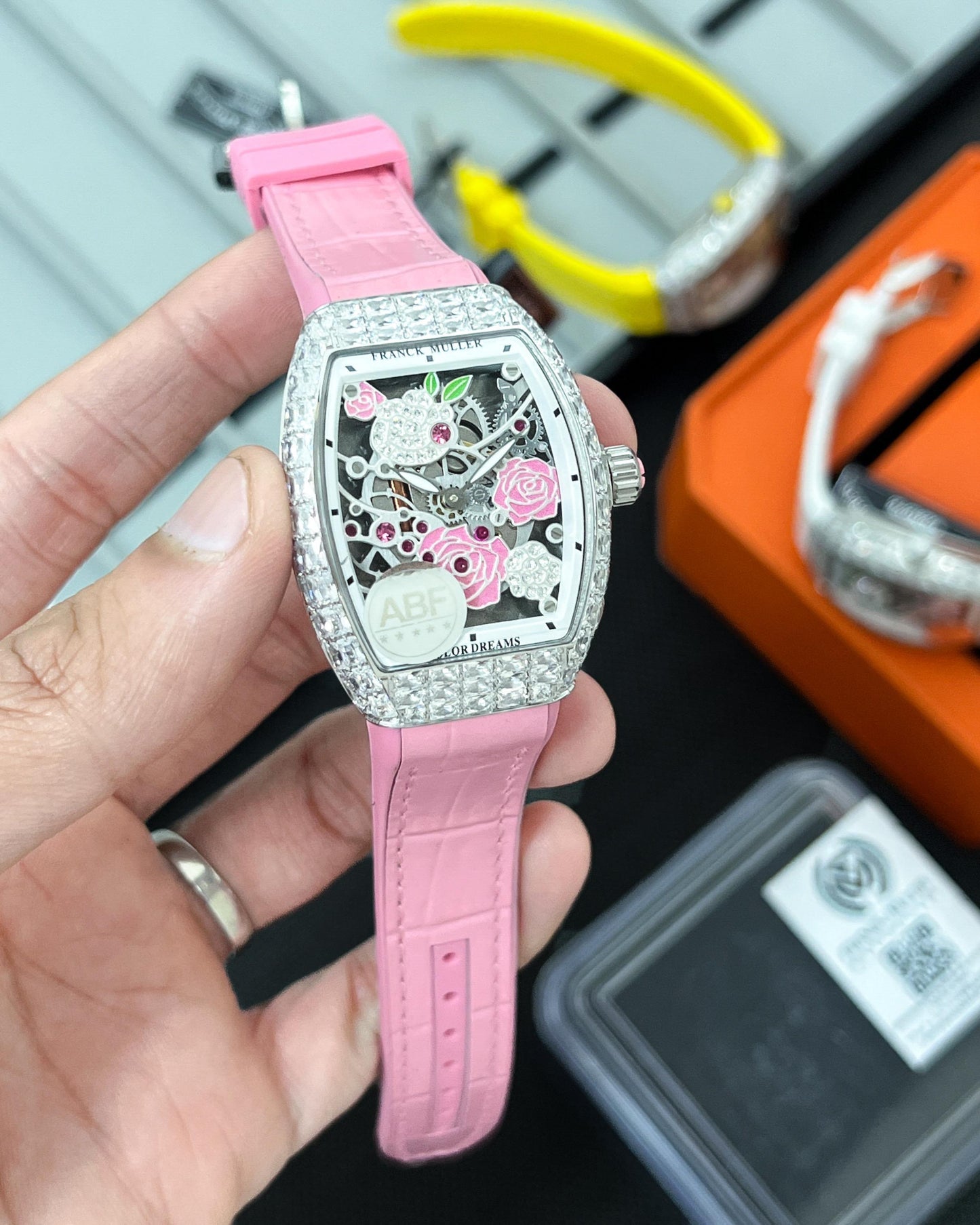 FRĀNCK MŪLLĒR Vanguard Lady Colour Dreams Rose Skeleton