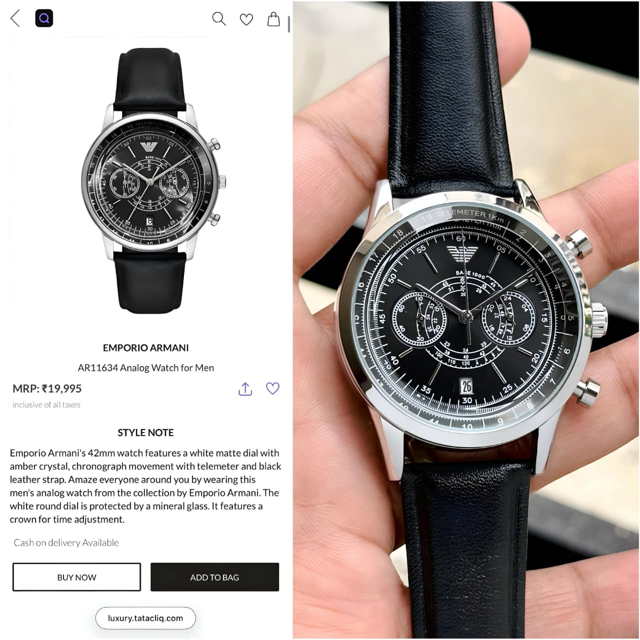 Emporio Armani Minimalist Chronograph AR11634