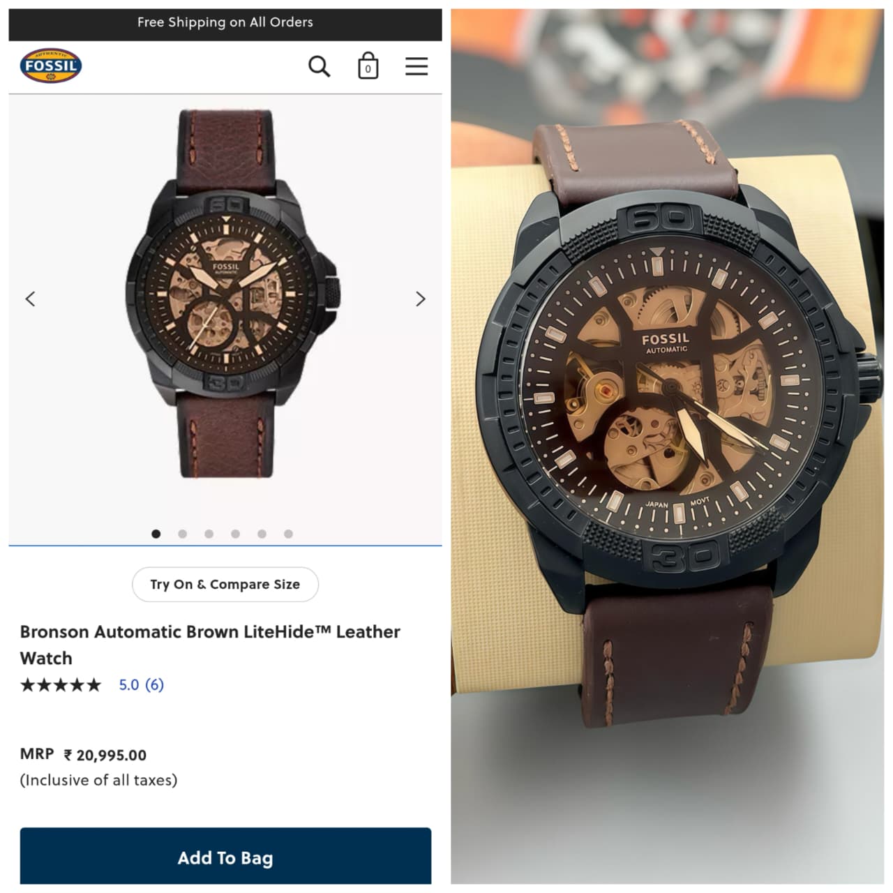 F0SSIL Bronson Automatic Men's Watch