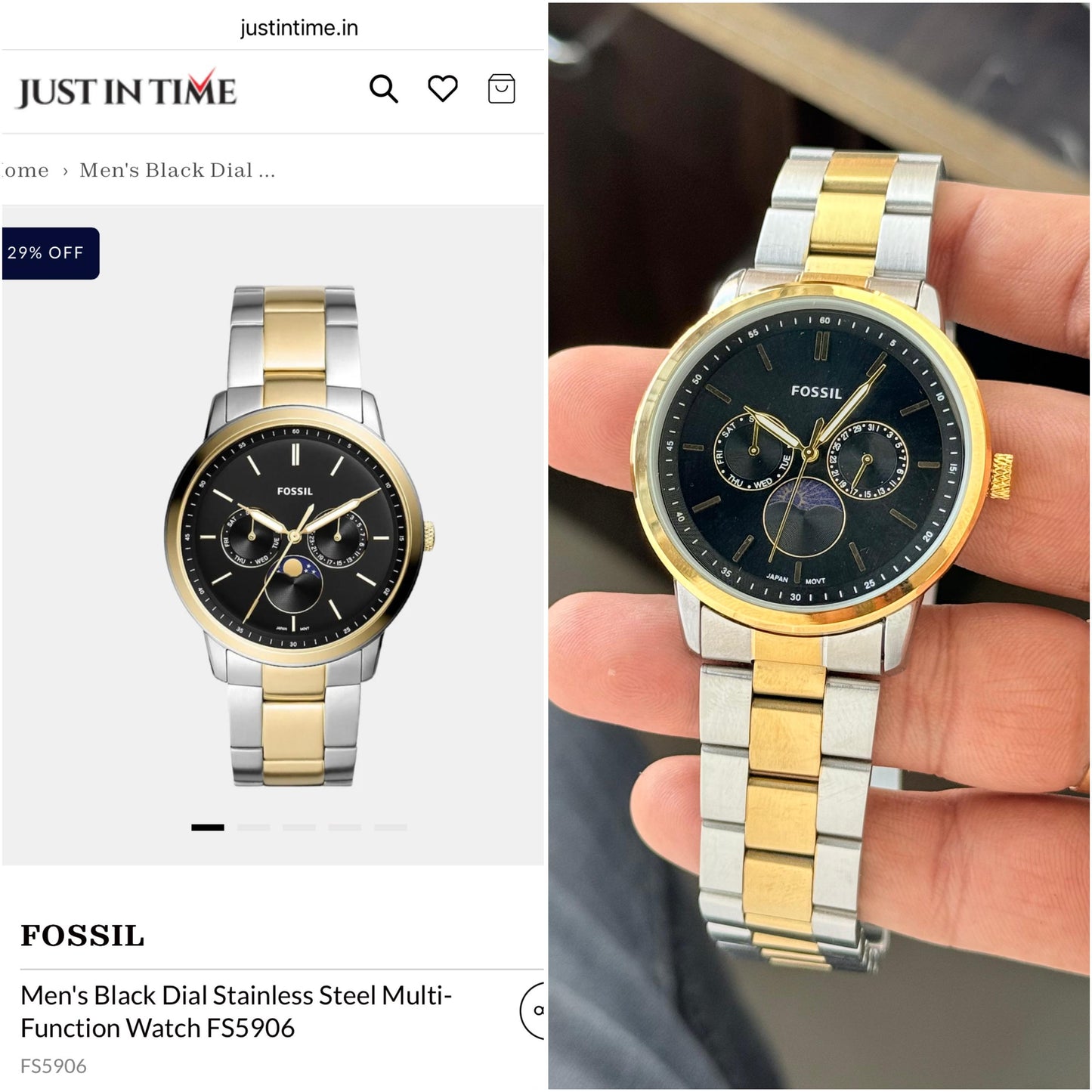 Fossil Neutra Chronograph Moonphase FS5906