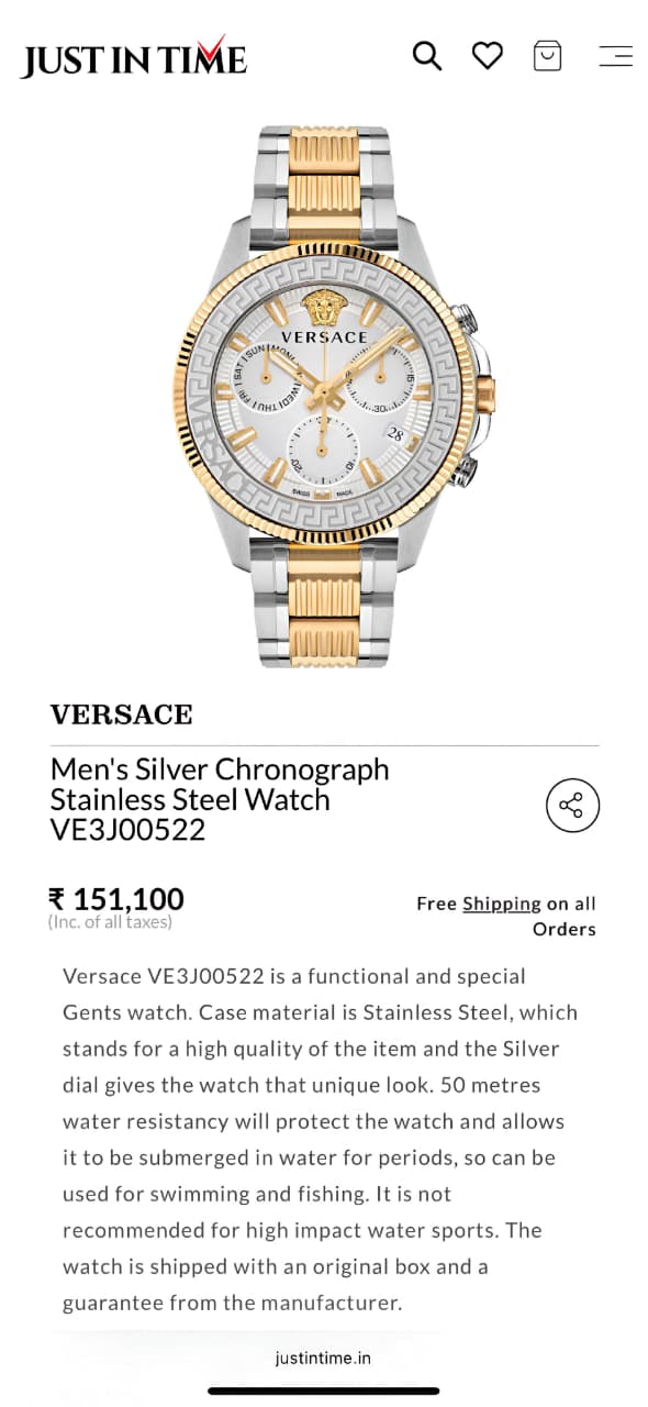 Versace Greca Action Chronograph