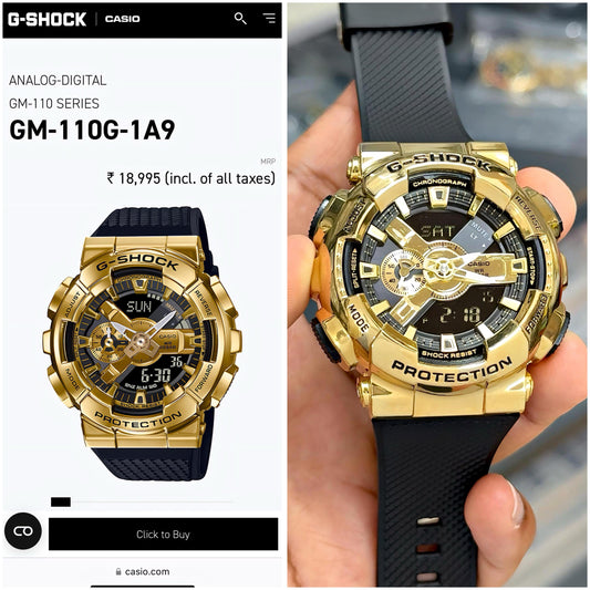 G-Shock Men’s Gold & Black Analog-Digital Watch