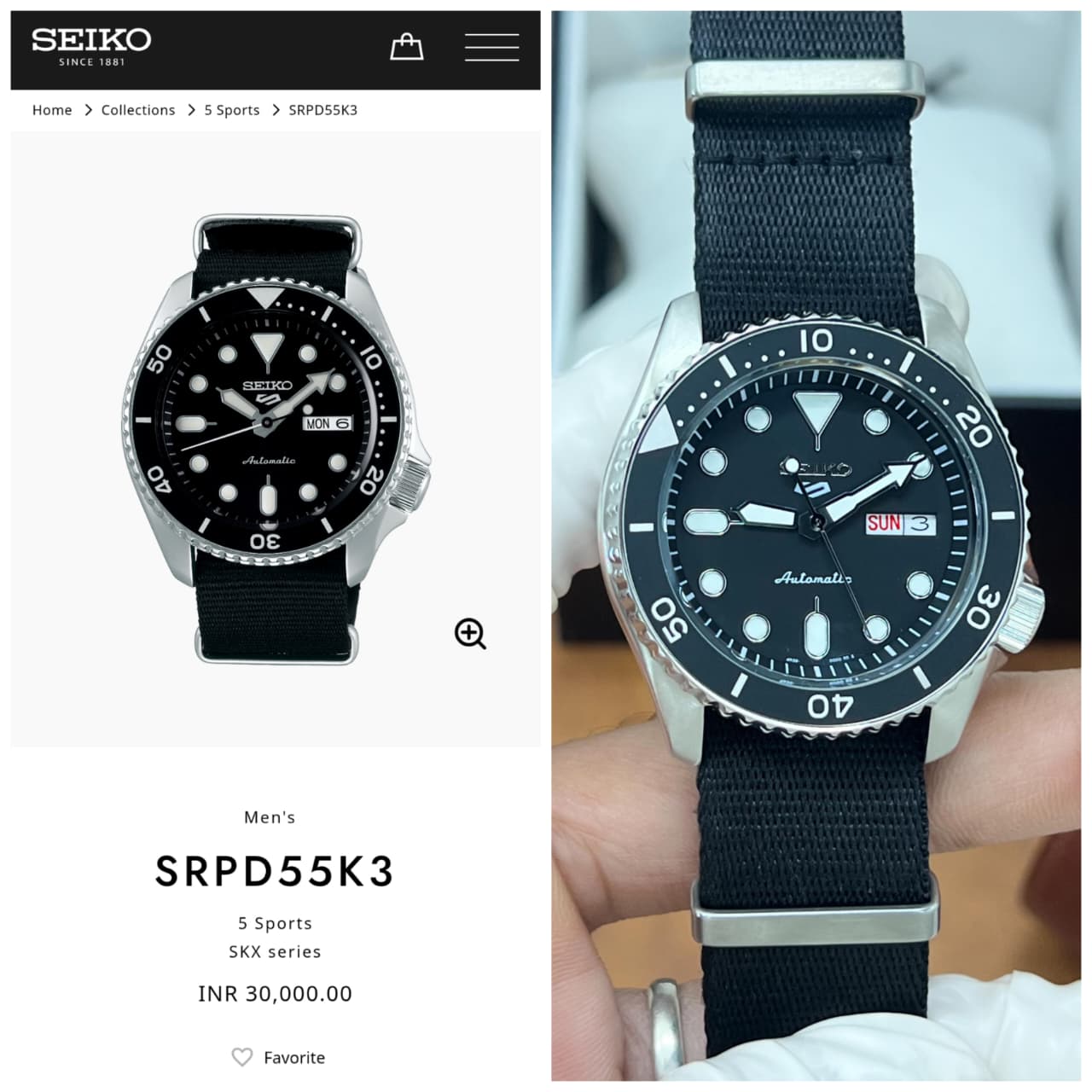 Seiko 5 Sports SRPD55K3