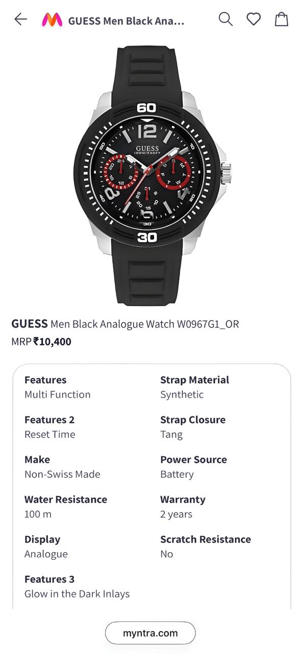 Guess Analog Chronograph