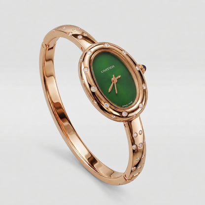 Cartier Diamond Bangle Watch-Rose Gold