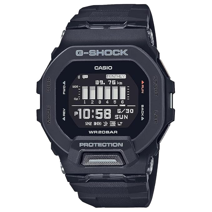 G-Shock GBD-200-1DR Digital Dial Black Men's Watch