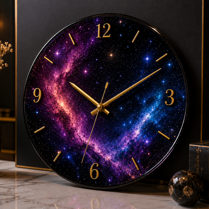 Galaxy Nebula Resin Art Wall Clock