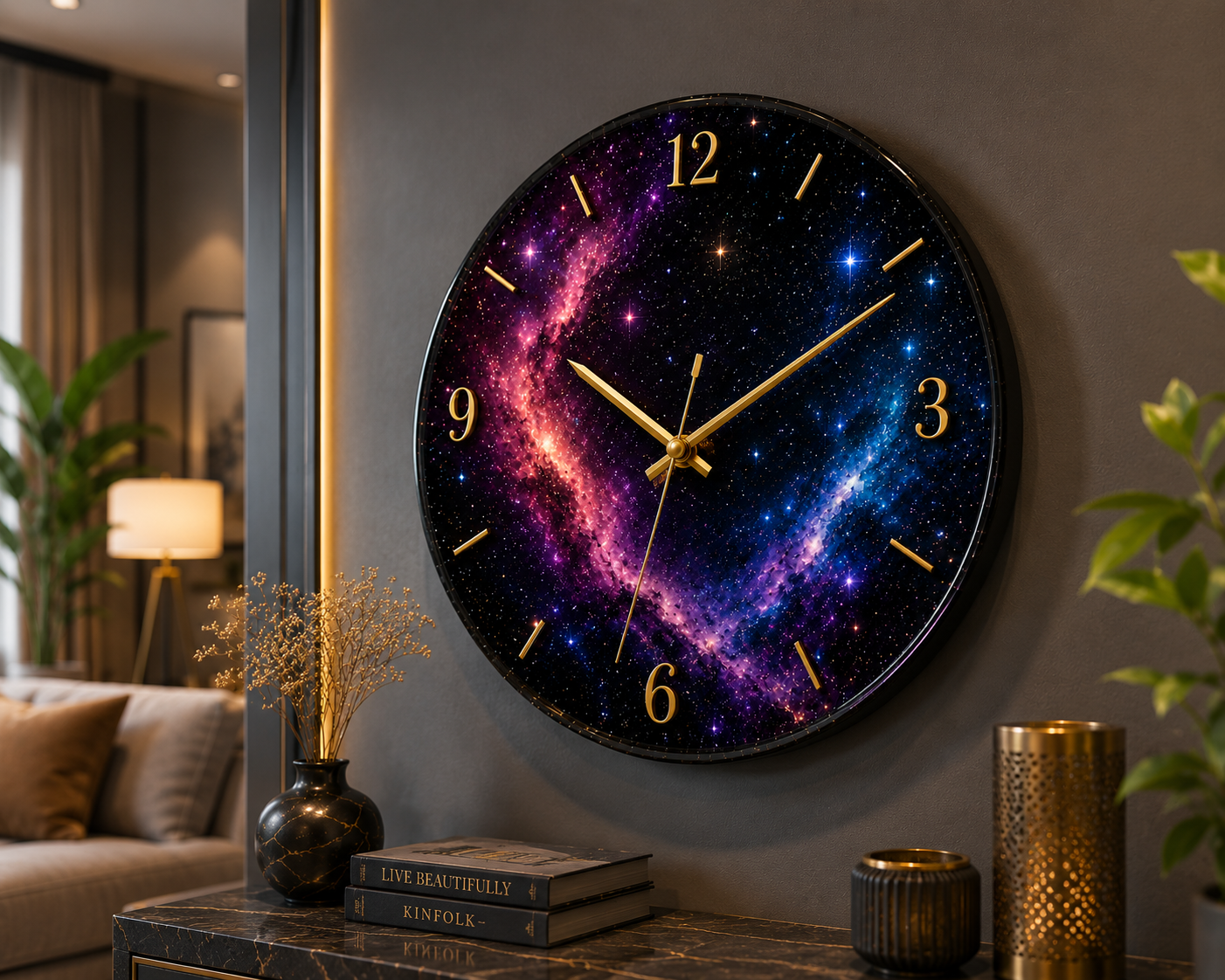 Galaxy Nebula Resin Art Wall Clock