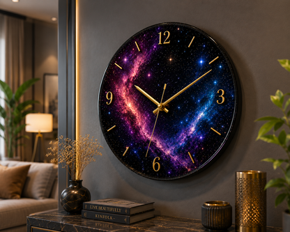 Galaxy Nebula Resin Art Wall Clock