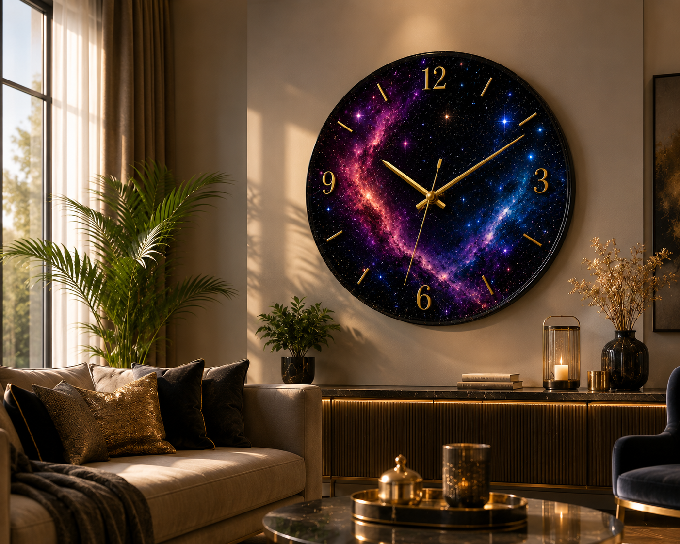 Galaxy Nebula Resin Art Wall Clock