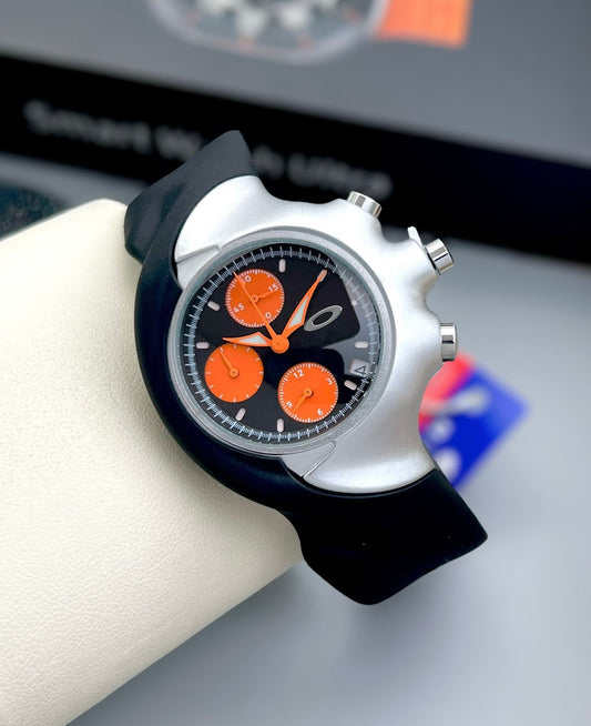 Oakley Detonator Chronograph – Men’s Premium Watch Black & Orange Edition