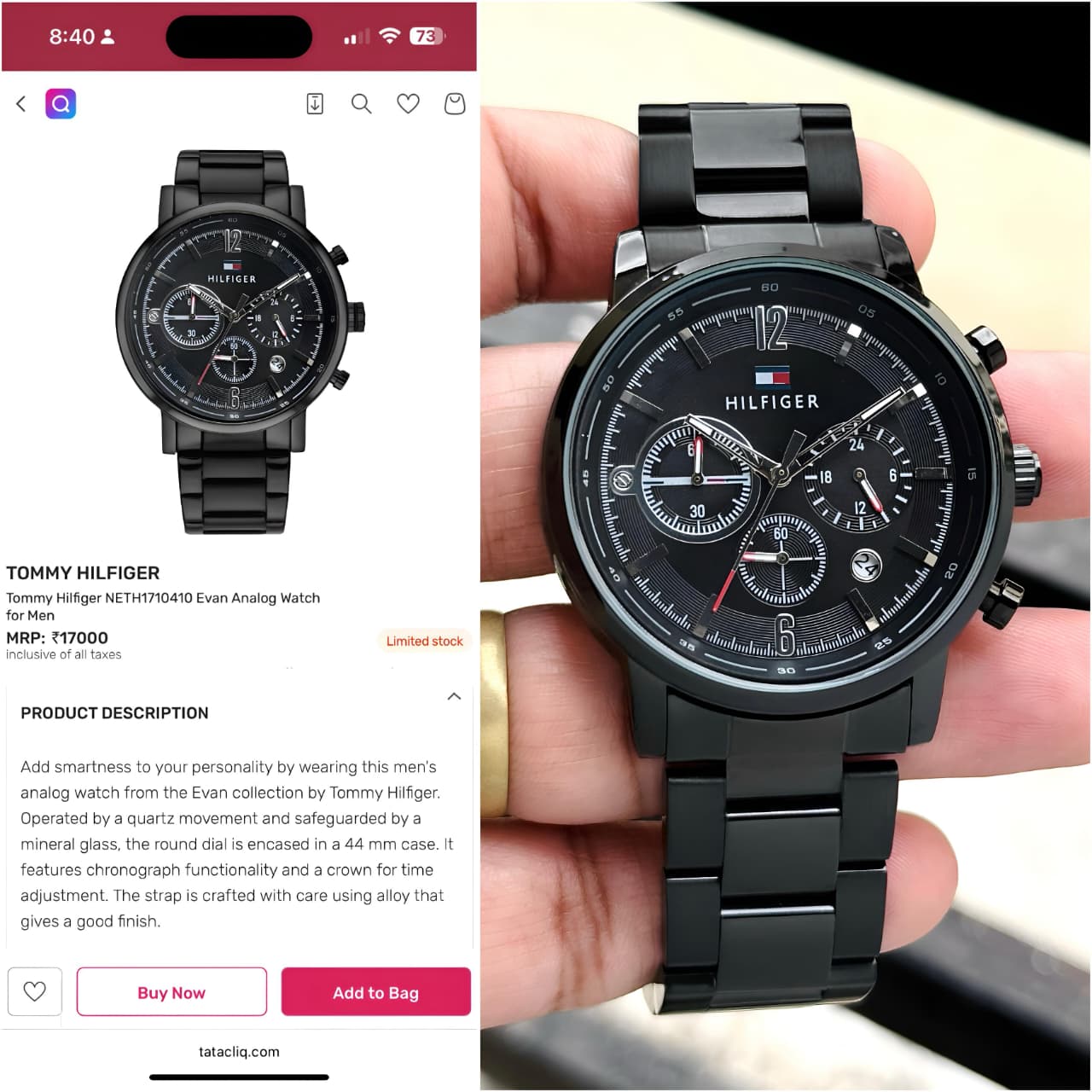 Tommy Hilfiger Evan Analog Watch for Men