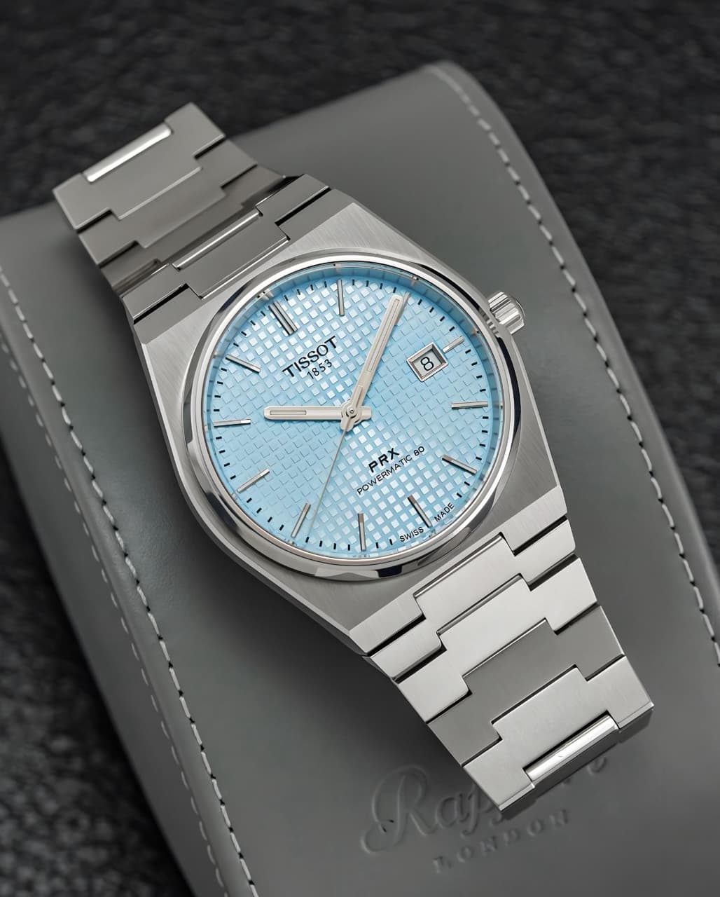Tissot PRX Powermatic 80 Mens Watch Sky Blue Dial