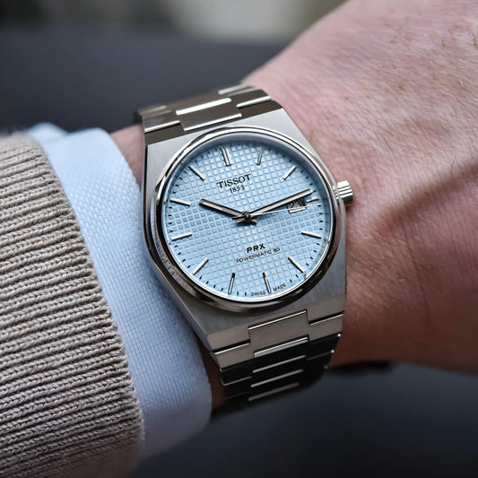 Tissot PRX Powermatic 80 Mens Watch Sky Blue Dial