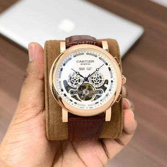 Cartier Open Heart Turbilion Mens Watch