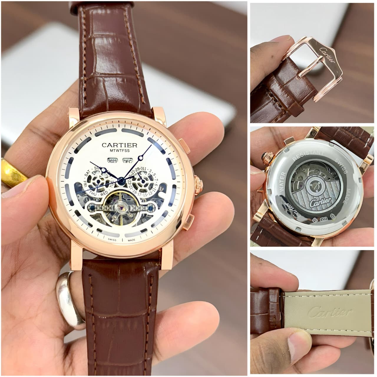 Cartier Open Heart Turbilion Mens Watch