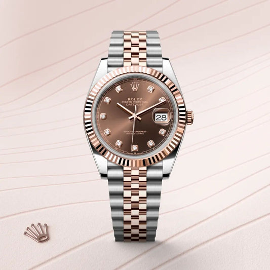 Rolex DateJust Men's Watch In Silver & Rose Gold Edition