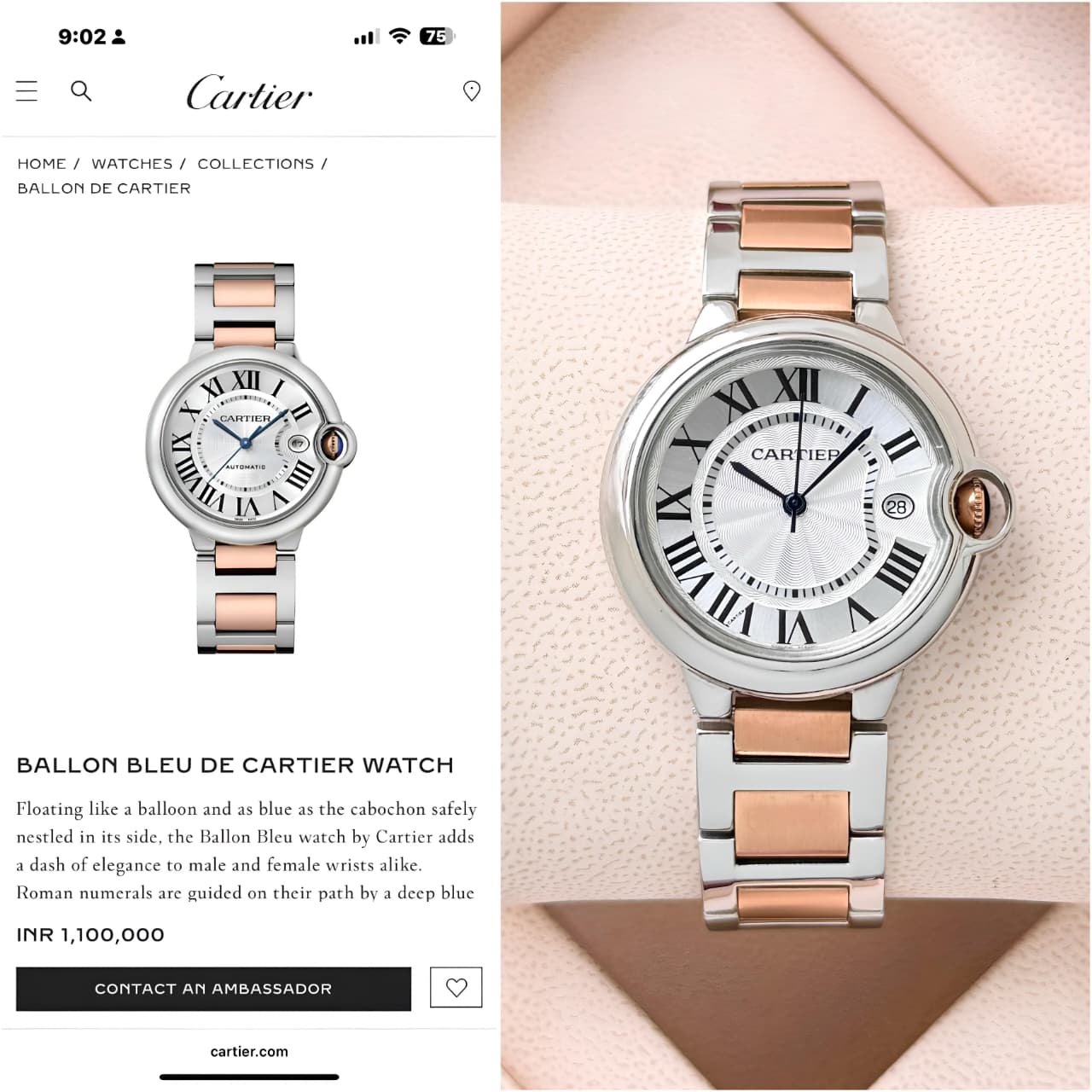 Cartier Ballon Bleu Women's Watch
