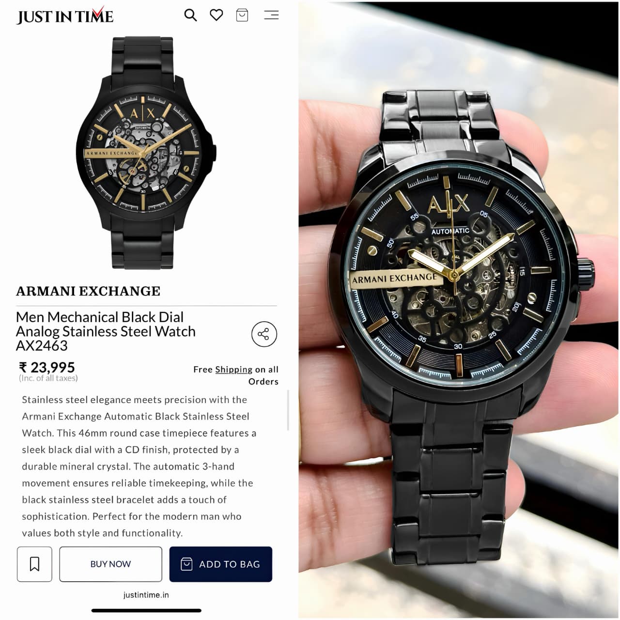 Armani Exchange Hampton Automatic Men's Watch