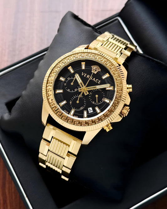 Versace Greca Action Chronograph Watch for Men's