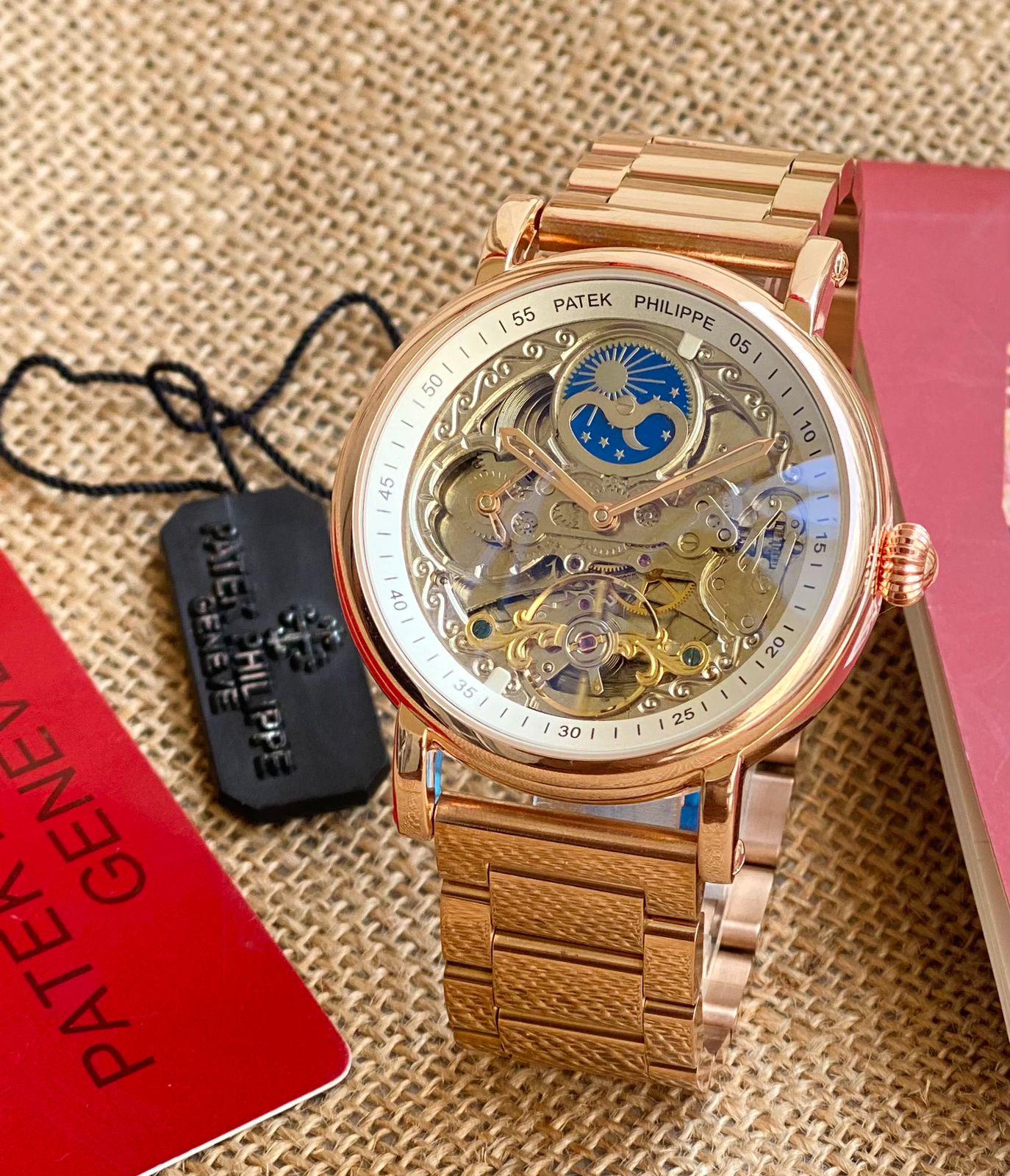 Patek Philippe open-back rose gold