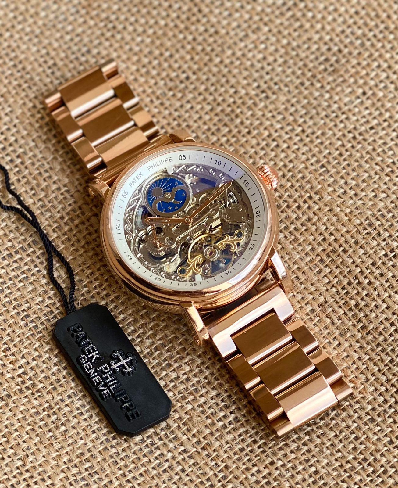 Patek Philippe open-back rose gold