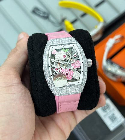 FRĀNCK MŪLLĒR Vanguard Lady Colour Dreams Rose Skeleton