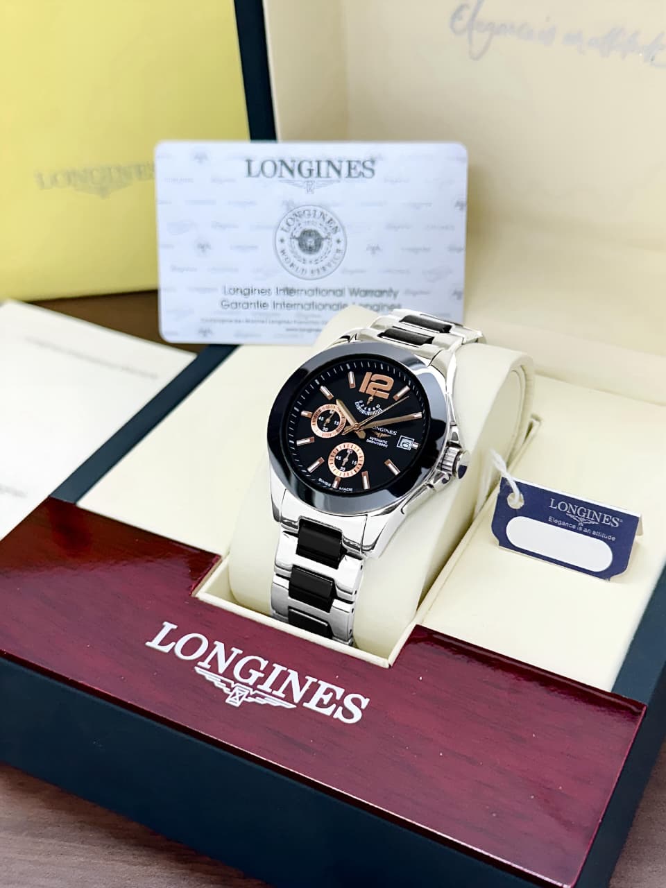 L0NGINES Conquest Chrono Ceramica