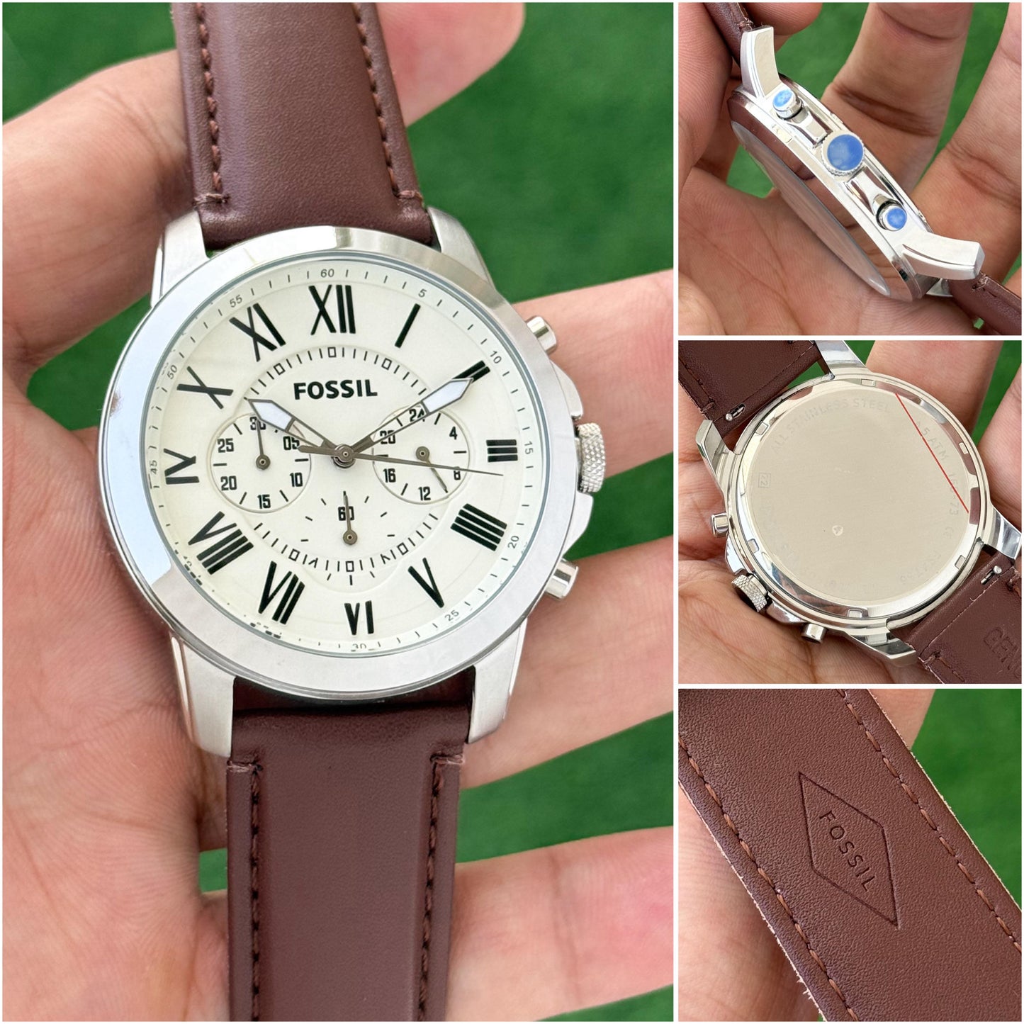 Fossil Grant Chronograph Beige