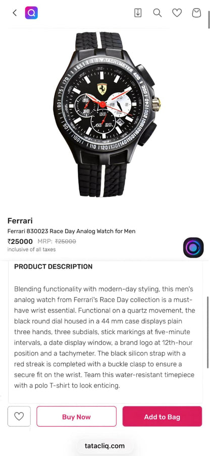 Scuderia Ferrari Black Sporty