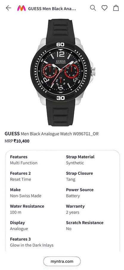 Guess Analog Chronograph