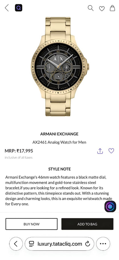 Armani Exchange Chronograph AX2461