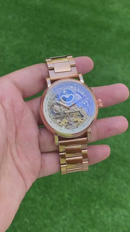 Patek Philippe open-back rose gold