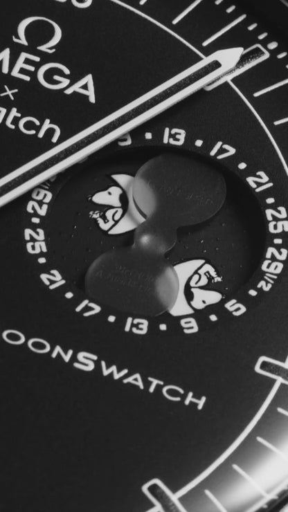 Omega X Swatch Speedmaster: Mission to the Moon Full Black Mens Watch