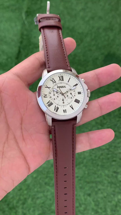 Fossil Grant Chronograph Beige